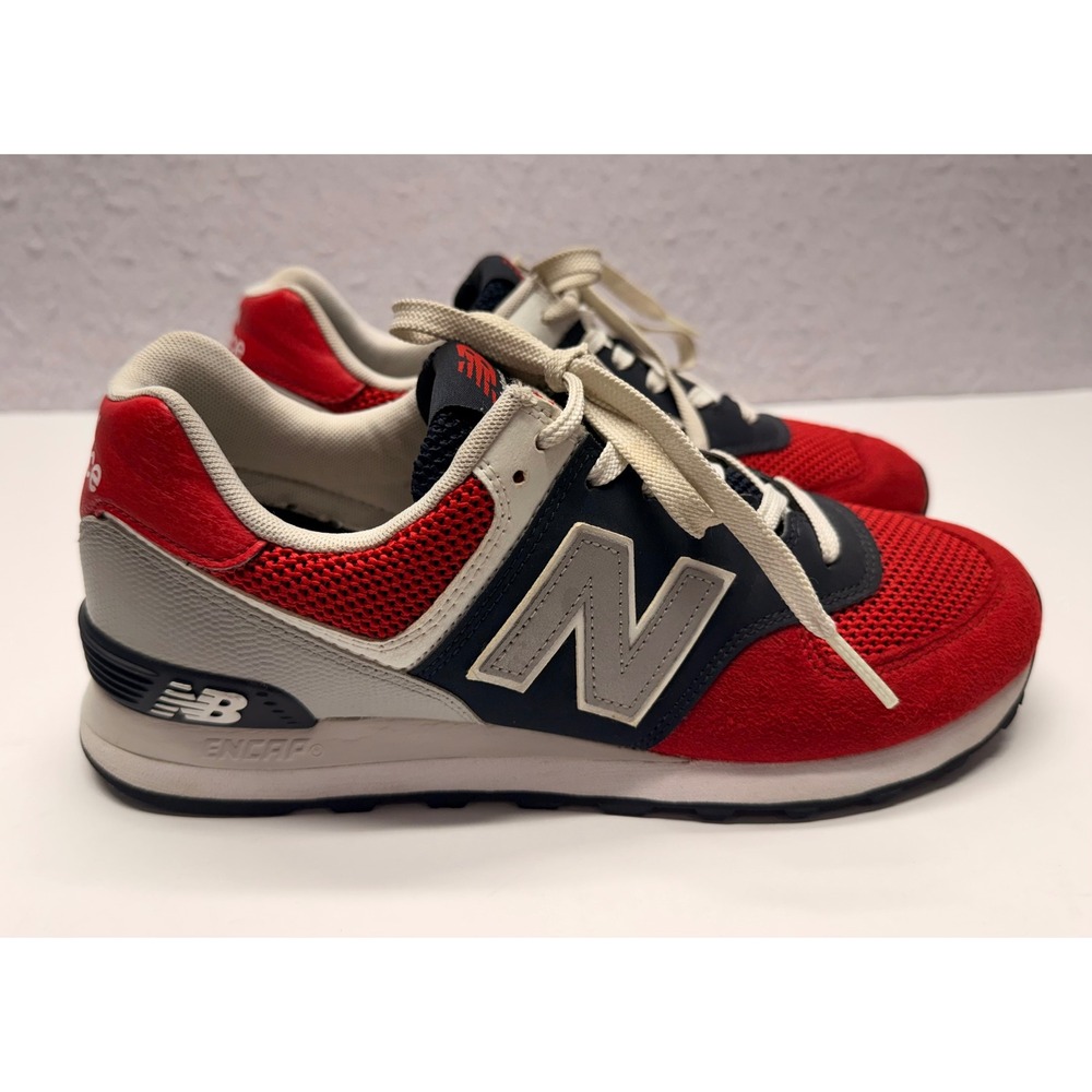 New Balance 574 Pebbled Sport Team Red Men's Size 8.5 Sneakers ML574SRF